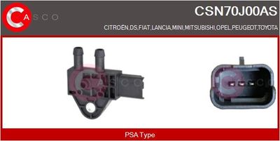 Senzor, tlak výfukového plynu CASCO CSN70J00AS