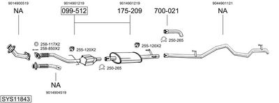 ABGASANLAGE BOSAL SYS11843