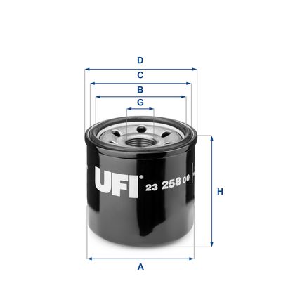 Масляный фильтр UFI 23.258.00 для SUBARU WRX