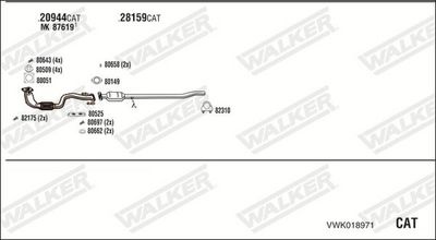 Изпускателна система WALKER VWK018971