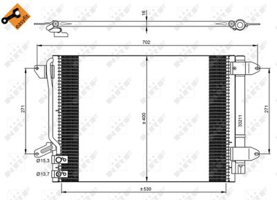 Kondensor, klimatanläggning NRF 350028