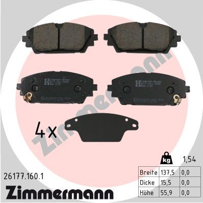 Brake Pad Set, disc brake 26177.160.1