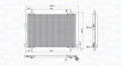 Skraplacz, klimatyzacja MAGNETI MARELLI 350203106800