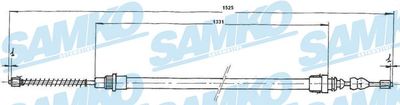 Тросик, cтояночный тормоз SAMKO C0664B для RENAULT 4