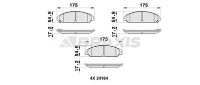 Комплект тормозных колодок, дисковый тормоз BRAXIS AB0413 для CHRYSLER 300C