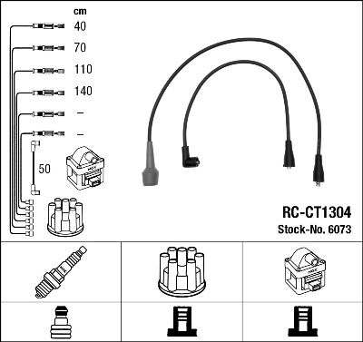 Комплект проводов зажигания NGK 6073 для CITROËN GS