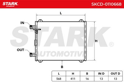 кондензатор, климатизация STARK SKCD-0110668