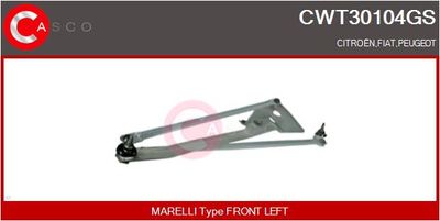 Система тяг и рычагов привода стеклоочистителя CASCO CWT30104GS для CITROËN C25