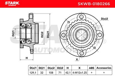 комплект колесен лагер STARK SKWB-0180266
