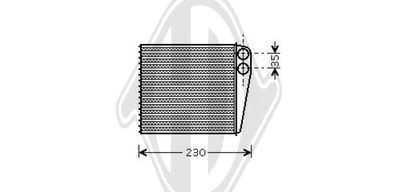 DIEDERICHS DCM1251 Радиатор печки  для SKODA YETI (Шкода Ети)