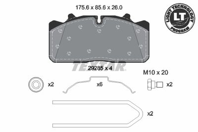 Brake Pad Set, disc brake 2928503