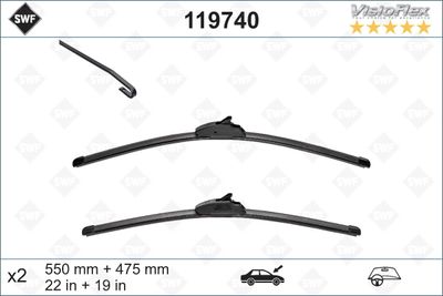 SWF 119740 Щетка стеклоочистителя для MITSUBISHI L200