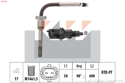 SENZOR TEMPERATURA GAZE EVACUARE KW 422169