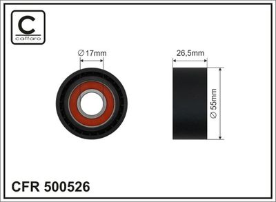 Tensioner Pulley, V-ribbed belt 500526