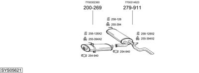 Układ wydechowy BOSAL SYS05621
