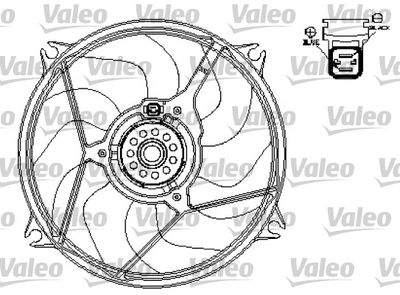 Вентилятор, охлаждение двигателя VALEO 696136 для CITROËN XSARA