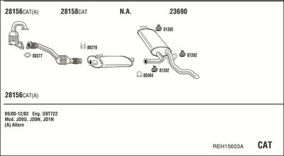 Układ wydechowy WALKER REH15603A