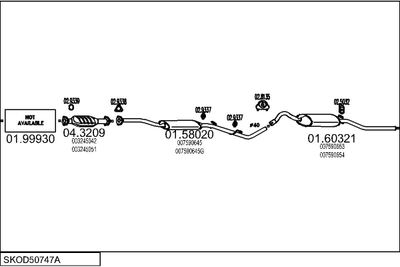 SISTEM DE ESAPAMENT MTS SKOD50747A131449
