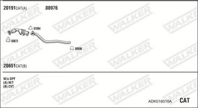 Изпускателна система WALKER ADK016010A