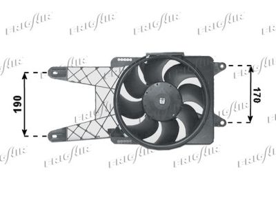 Вентилятор, охлаждение двигателя FRIGAIR 0504.1203 для FIAT SEICENTO