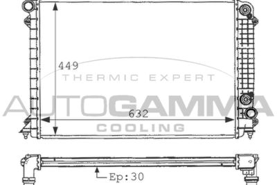 AUTOGAMMA 101119 Радиатор охлаждения двигателя для AUDI A8 D2 (4D2, 4D8)