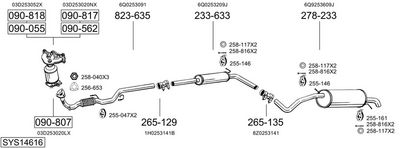 SISTEM DE ESAPAMENT BOSAL SYS14616