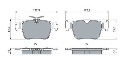 Zestaw klocków hamulcowych, hamulce tarczowe BOSCH 0 986 460 074