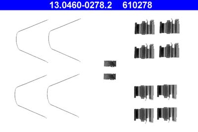 Комплектующие, колодки дискового тормоза ATE 13.0460-0278.2 для MAZDA MX-5