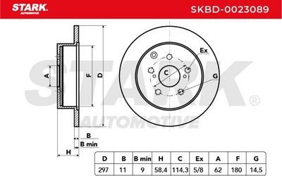 спирачен диск STARK SKBD-0023089
