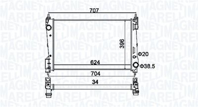 MAGNETI MARELLI Kühler, Motorkühlung