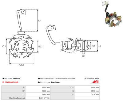 Vorschau Halter, Kohlebürsten Ansicht 2