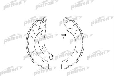 PATRON PSP567 Тормозные колодки барабанные  для PEUGEOT PARTNER (Пежо Партнер)