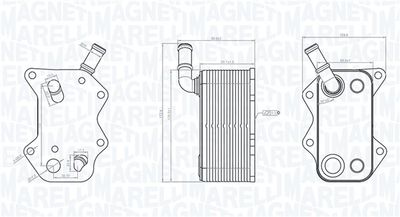 Olejový chladič, motorový olej MAGNETI MARELLI 350300004600