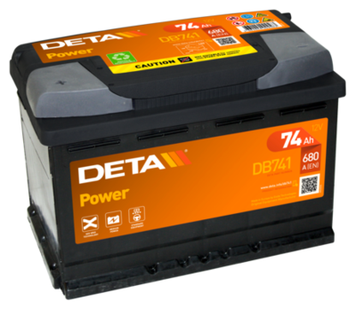 Стартерная аккумуляторная батарея DETA DB741 для DODGE RAM