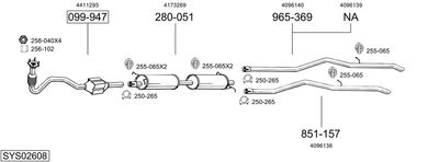 SISTEM DE ESAPAMENT BOSAL SYS02608