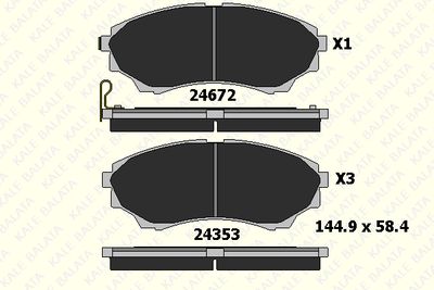 Комплект тормозных колодок, дисковый тормоз KALE 24353 150 05 для FORD RANGER