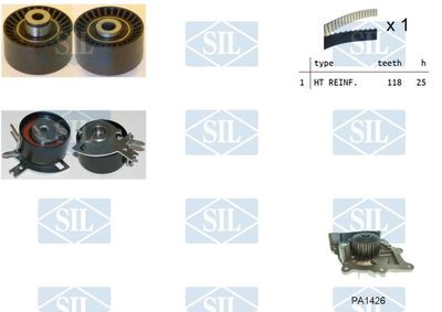 K1PA1426 Saleri SIL Водяной насос + комплект зубчатого ремня