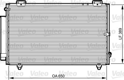 VALEO 814238 Радіатор кондиціонера для TOYOTA (Тойота)