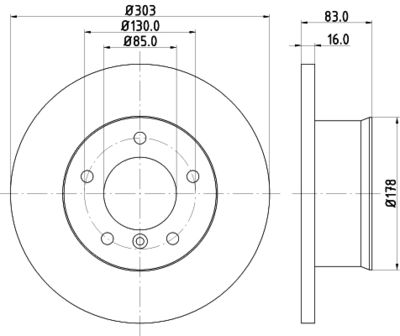 Тормозной диск HELLA 8DD 355 100-391 для MERCEDES-BENZ G-CLASS