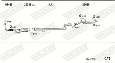 Изпускателна система WALKER RV42008