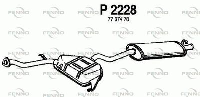 Глушитель выхлопных газов конечный FENNO P2228 для FIAT TIPO