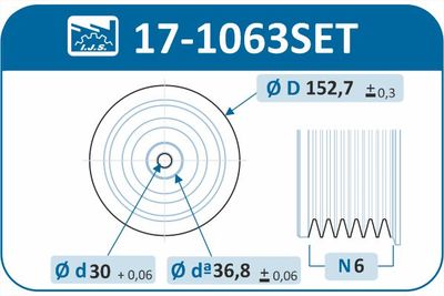 Belt Pulley Set, crankshaft 17-1063SET