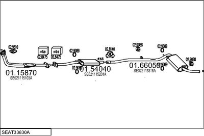 SISTEM DE ESAPAMENT MTS SEAT33830A002871