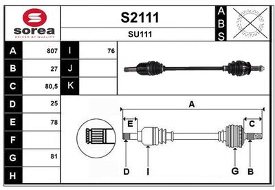 ANTRIEBSWELLE SNRA S2111