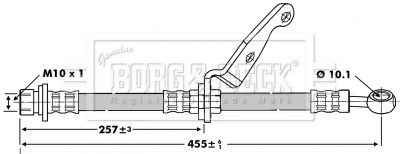 BORG & BECK BBH6783 Тормозной шланг для HONDA CR-V I (RD) 2.0 16V 4WD (RD1, RD3) BORG & BECK BBH6783 Тормозной шланг для HONDA CR-V I (RD) 2.0 16V 4WD (RD1, RD3)
