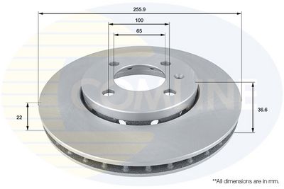 спирачен диск COMLINE ADC2600V