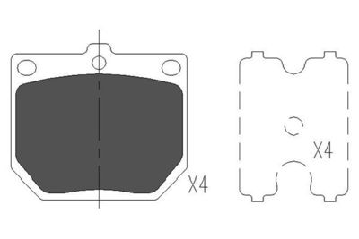 Комплект тормозных колодок, дисковый тормоз KAVO PARTS KBP-6569 для NISSAN DATSUN