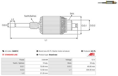 ARMATURA DEMAROR AS-PL SA0012 1