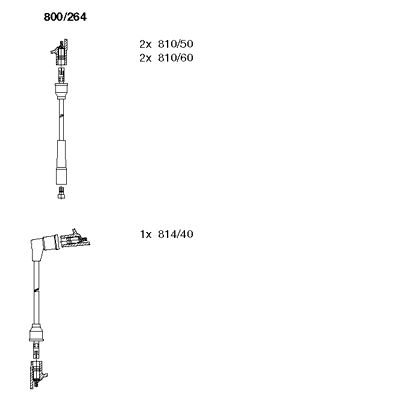 Комплект проводов зажигания BREMI 800/264 для FORD TAUNUS