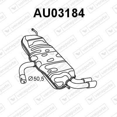 VENEPORTE AU03184 Глушитель выхлопных газов  для AUDI A3 (Ауди А3)